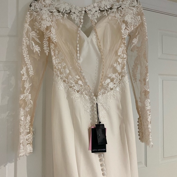 This is a beautiful Justin Alexander wedding dress that is ready for the taking! - Picture 10 of 13